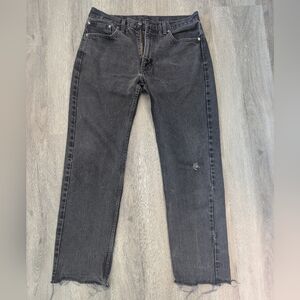 Levi's Distressed Black 505 Jeans 36x34